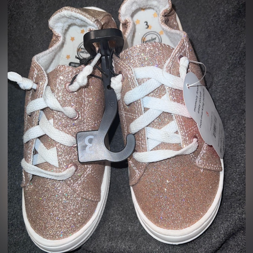 Girls GOLD glittery shoes